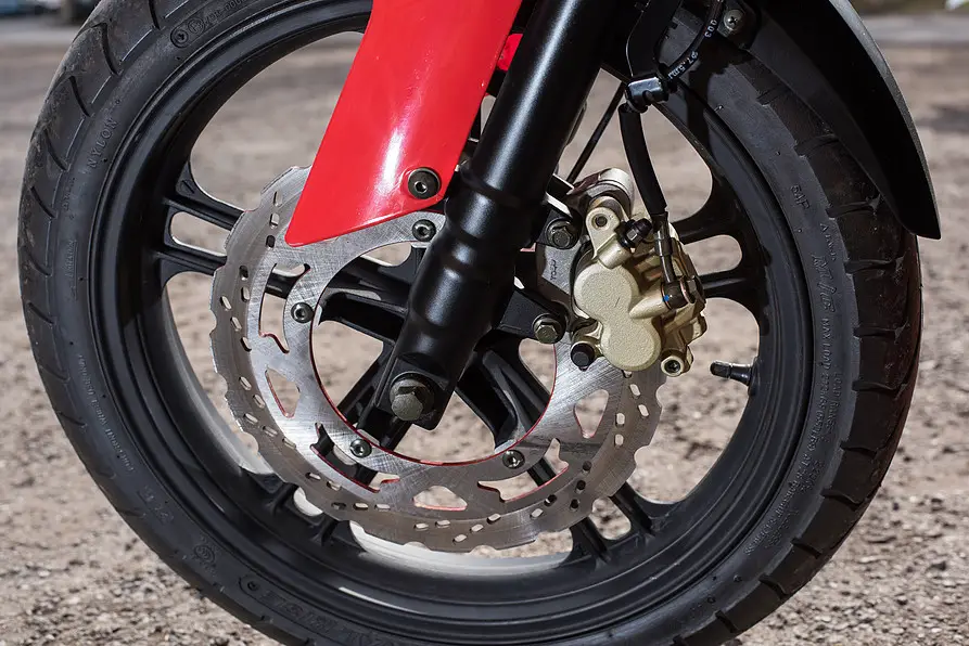 AJS TN25 250 front tire view