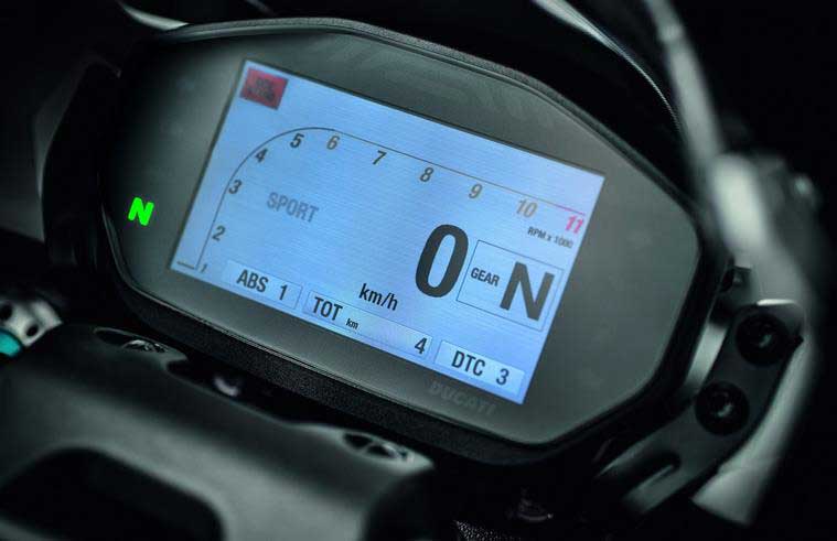 Ducati Monster 1200 R instrument console