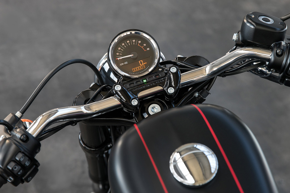 Harley DavidSon SportSter Roadster speedometer view