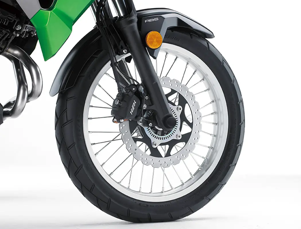 Kawasaki Versys X 300 ABS front wheel disc view