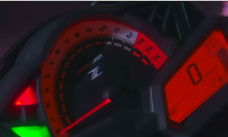 Kawasaki Z250 Speedometer View