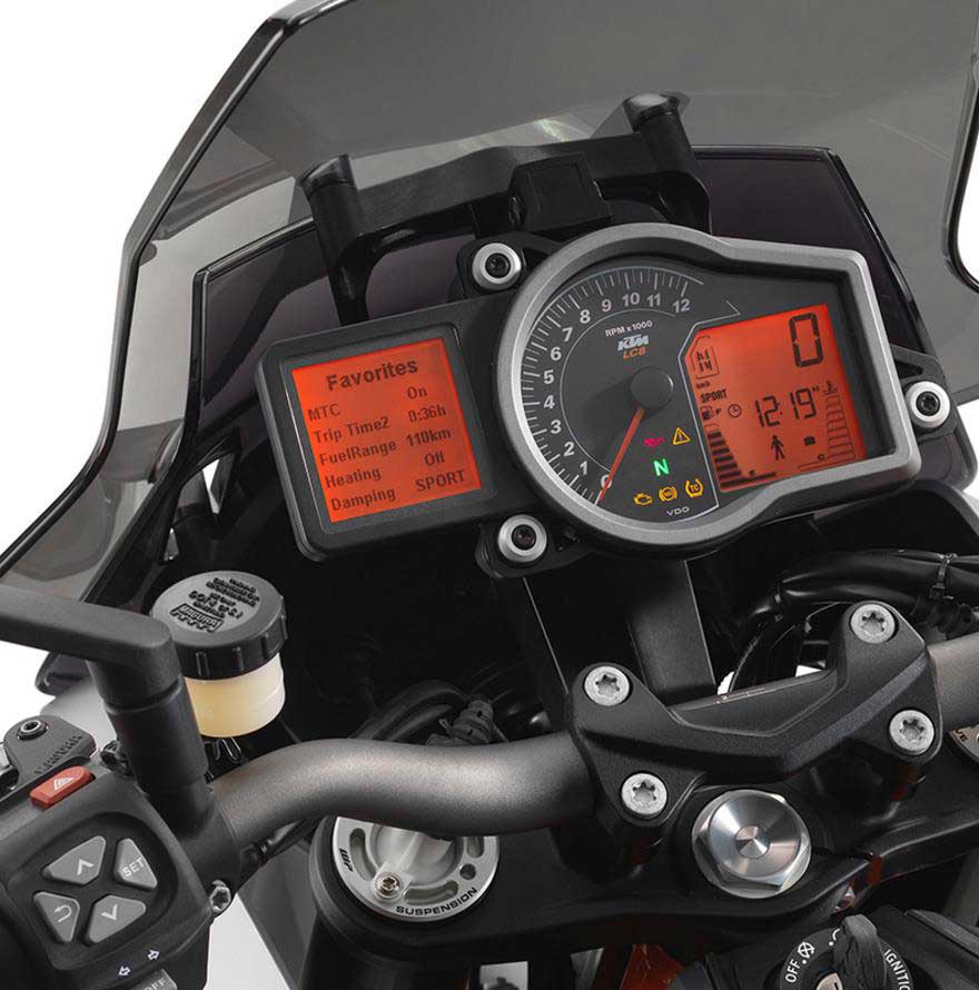 KTM 1290 Super Duke GT instrument console