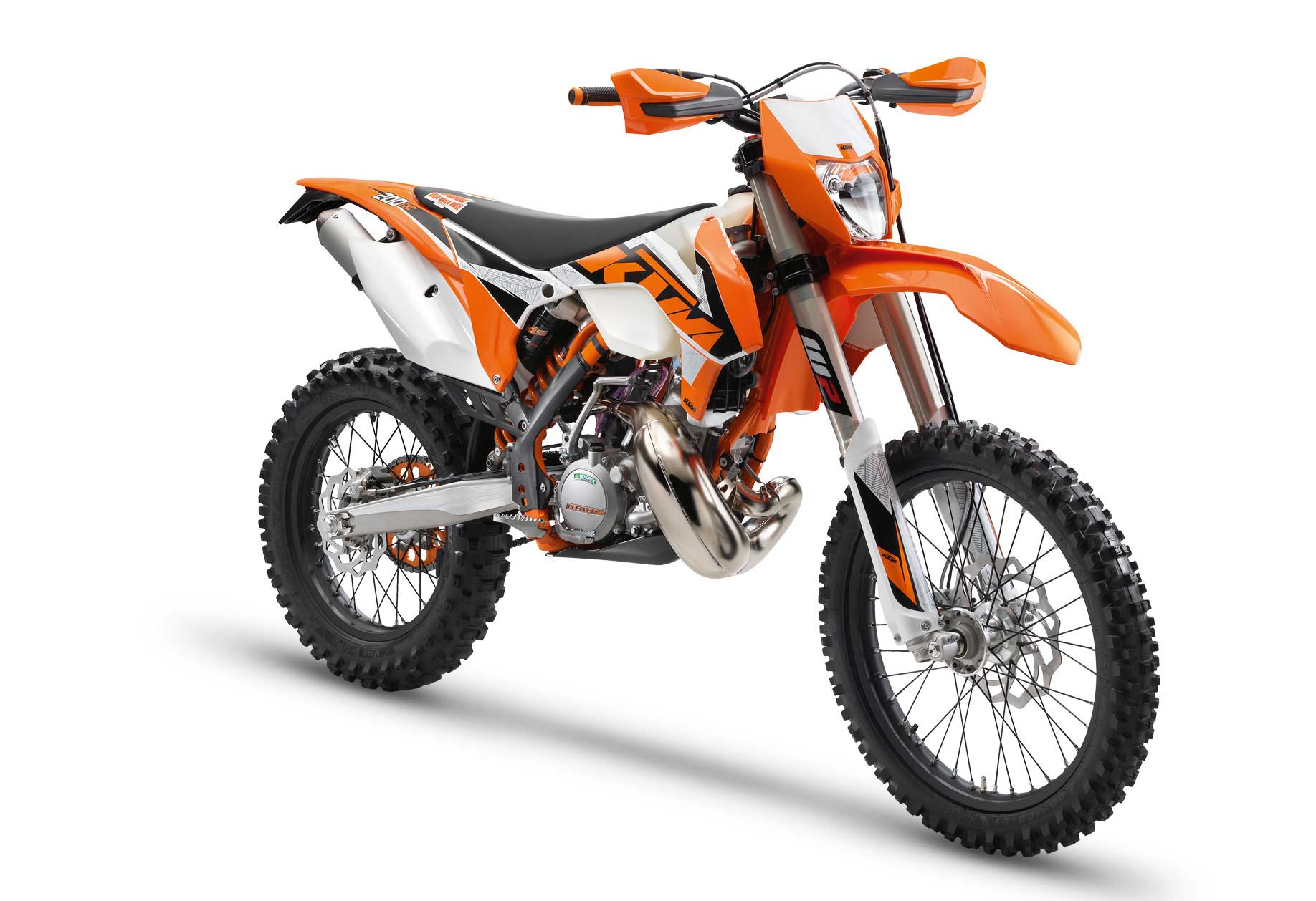 KTM 200 EXC front cross view