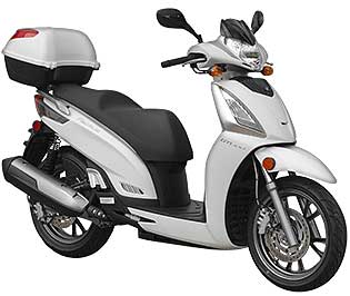Kymco People GT 300i front cross view