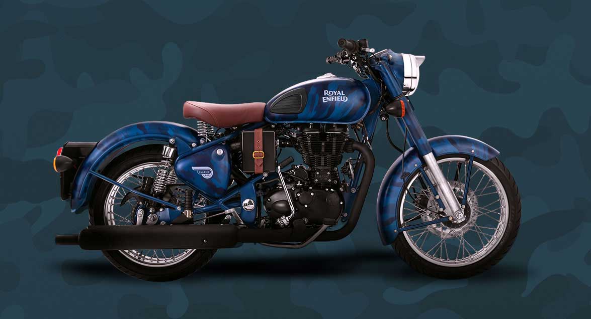 Royal Enfield Limited Edition Despatch side view of blue colour
