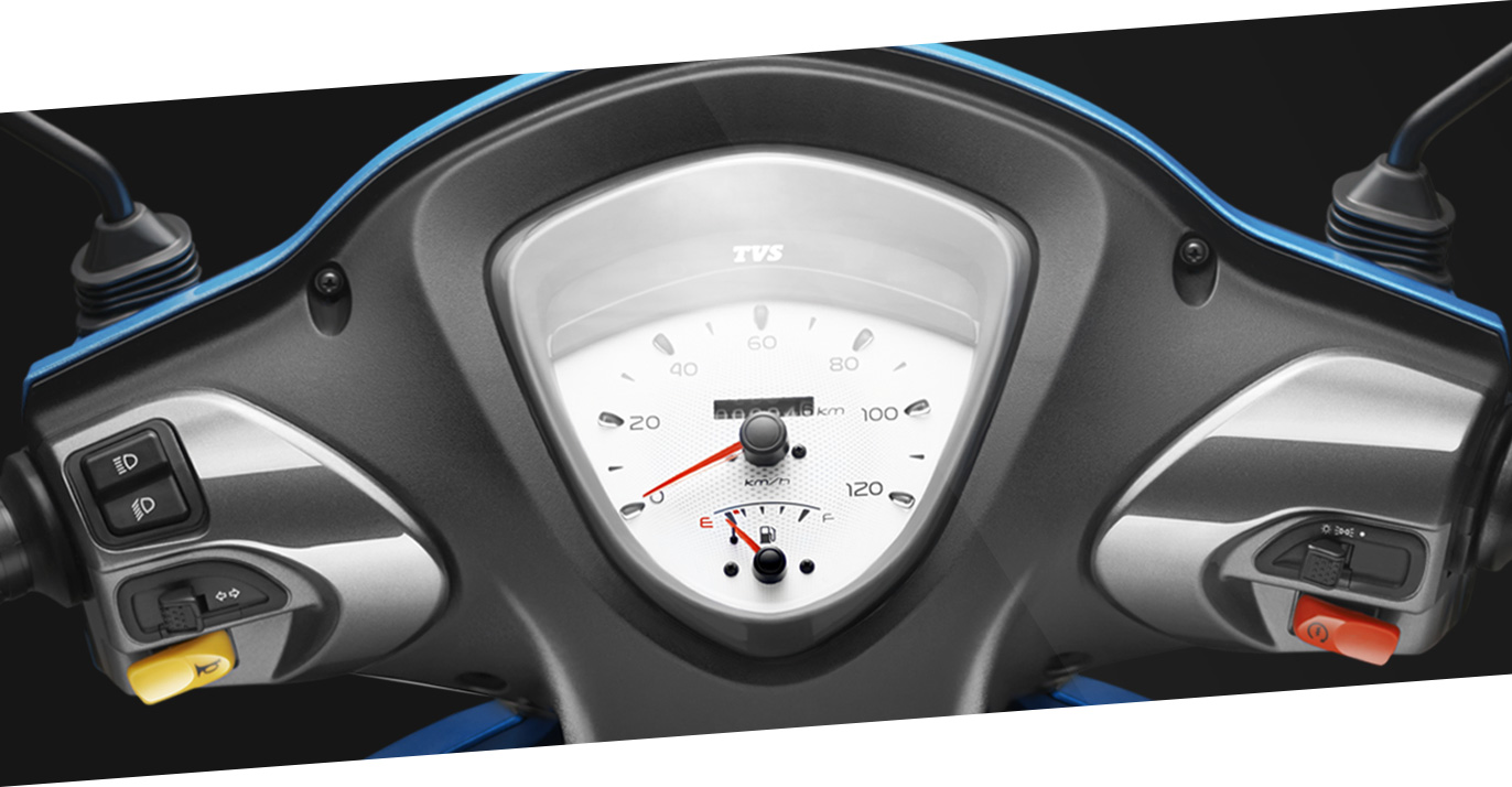 TVS Scooty Zest 110 Speedometer view