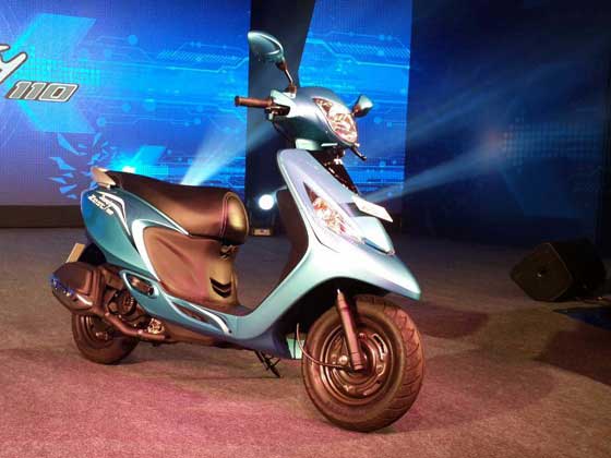 TVS Scooty Zest 110 Front Side View