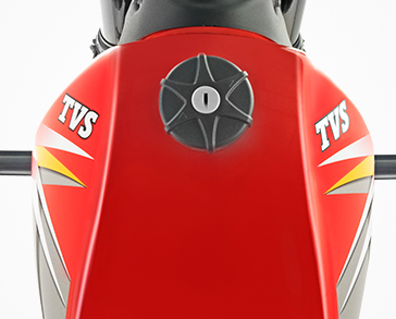TVS XL Super 100 fuel tank view