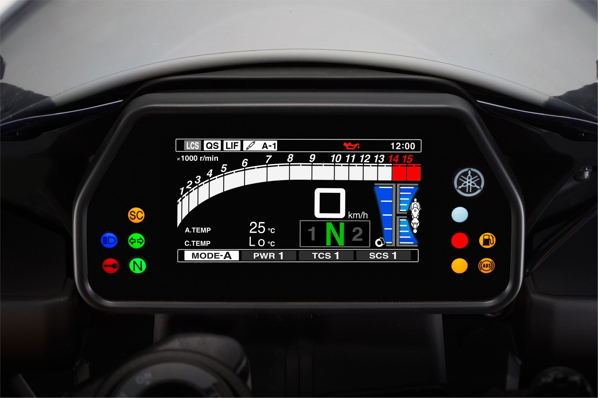 Yamaha YZF R1 2015 Speedometer View