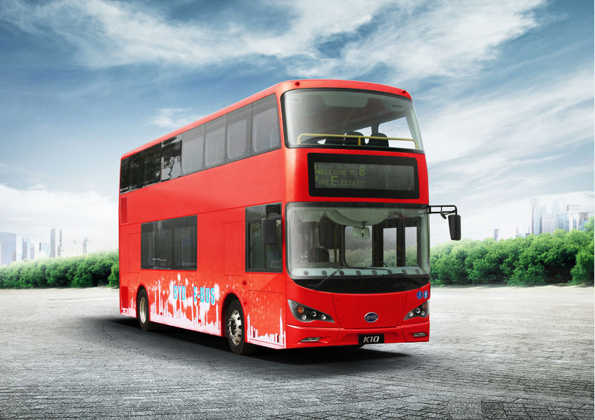 BYD Electric Bus 10.2 M front cross view