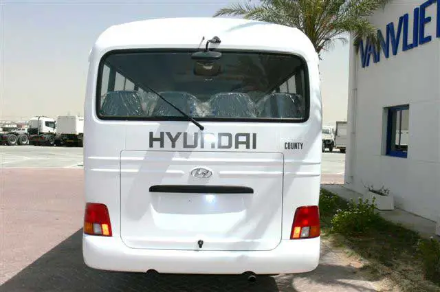 Hyundai County Bus Exterior Rear View