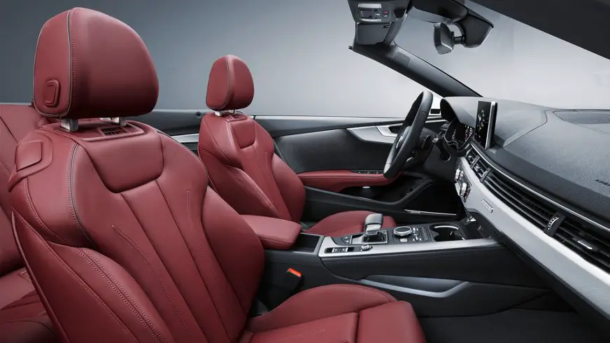 Audi A5 Cabriolet 2018 interior front seat view