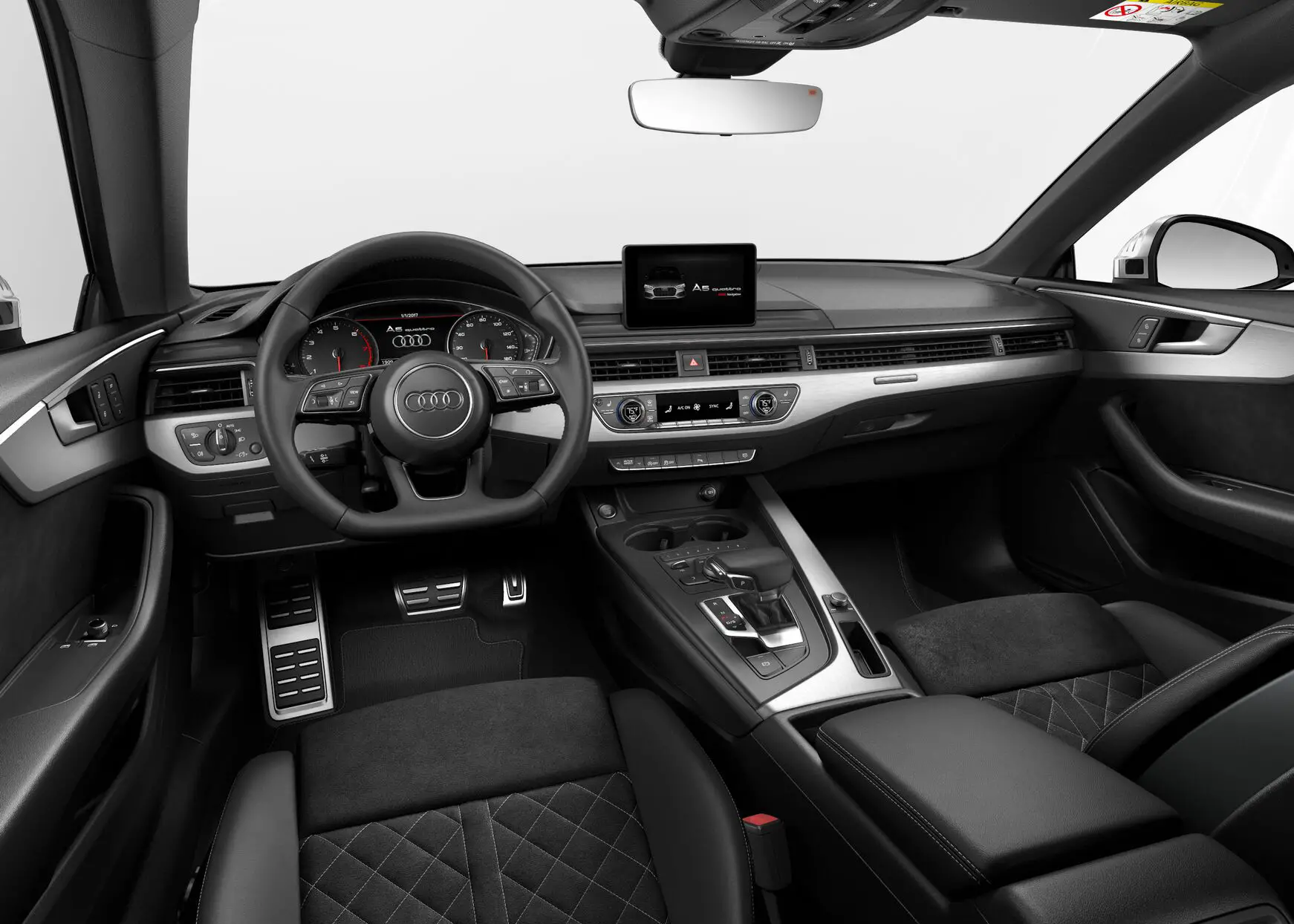 Audi S5 Premium Plus interior front cross view