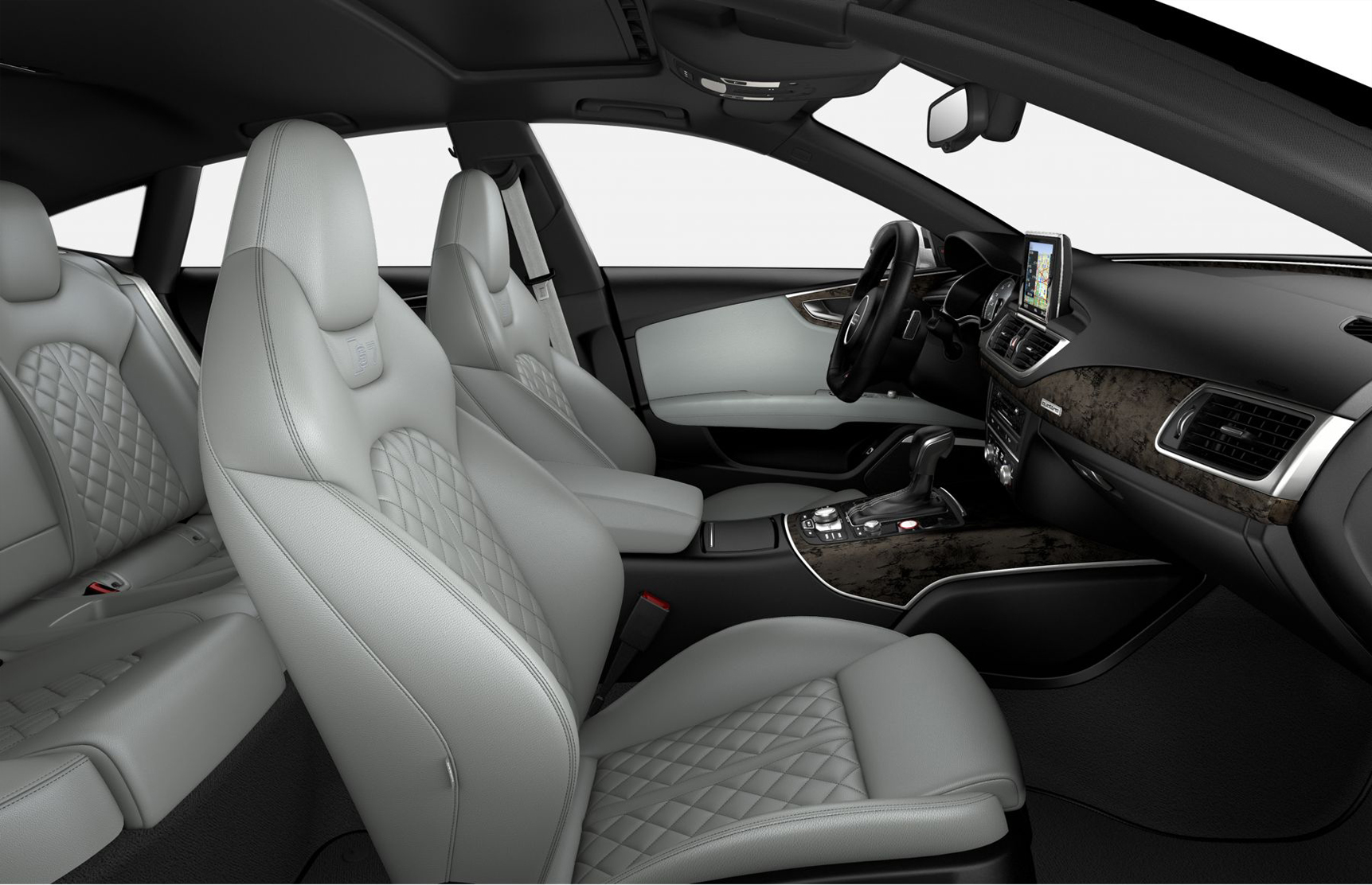 Audi S7 Prestige interior front seat view