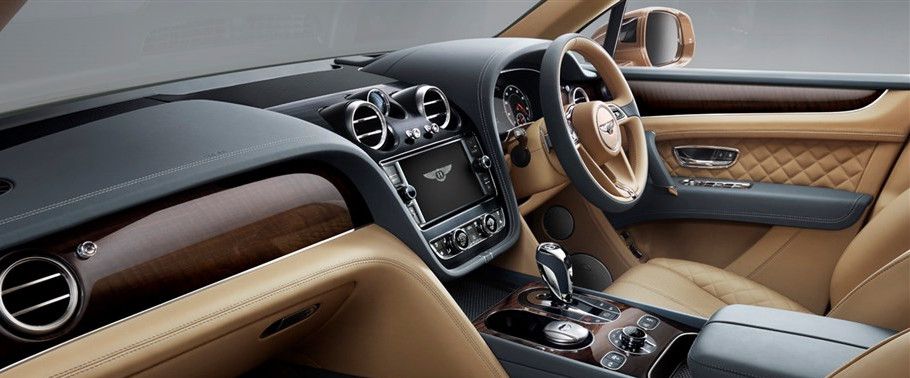 Bentley Bentayga interior front cross view