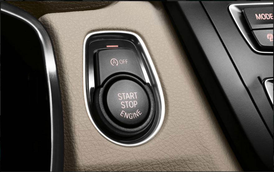 BMW 3 Series 335i xDrive Gran Turismo start and stop button view
