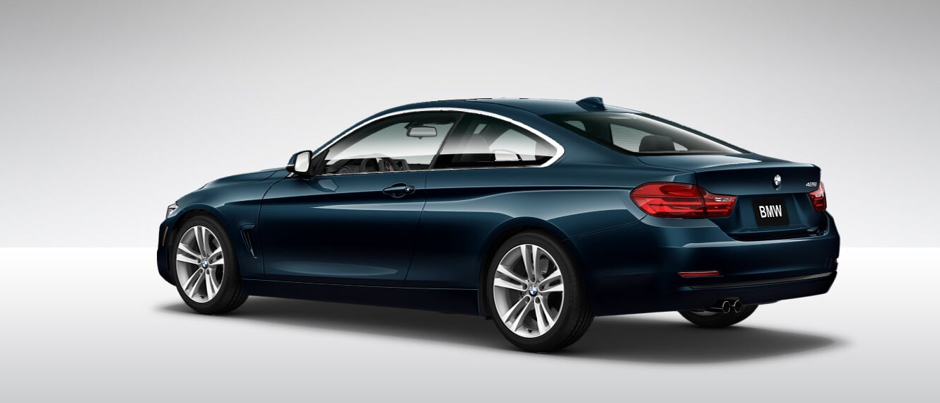 BMW 4 Series Coupe 428i rear cross view