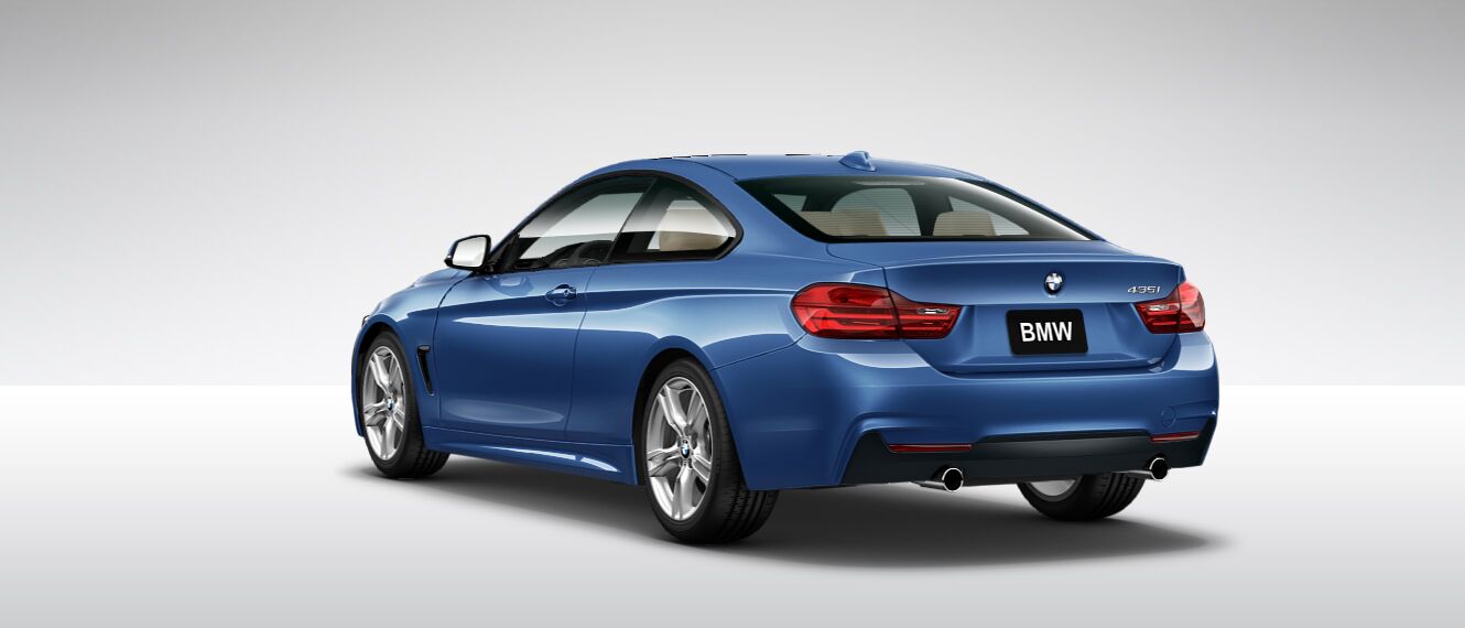BMW 4 Series Coupe 435i rear cross view