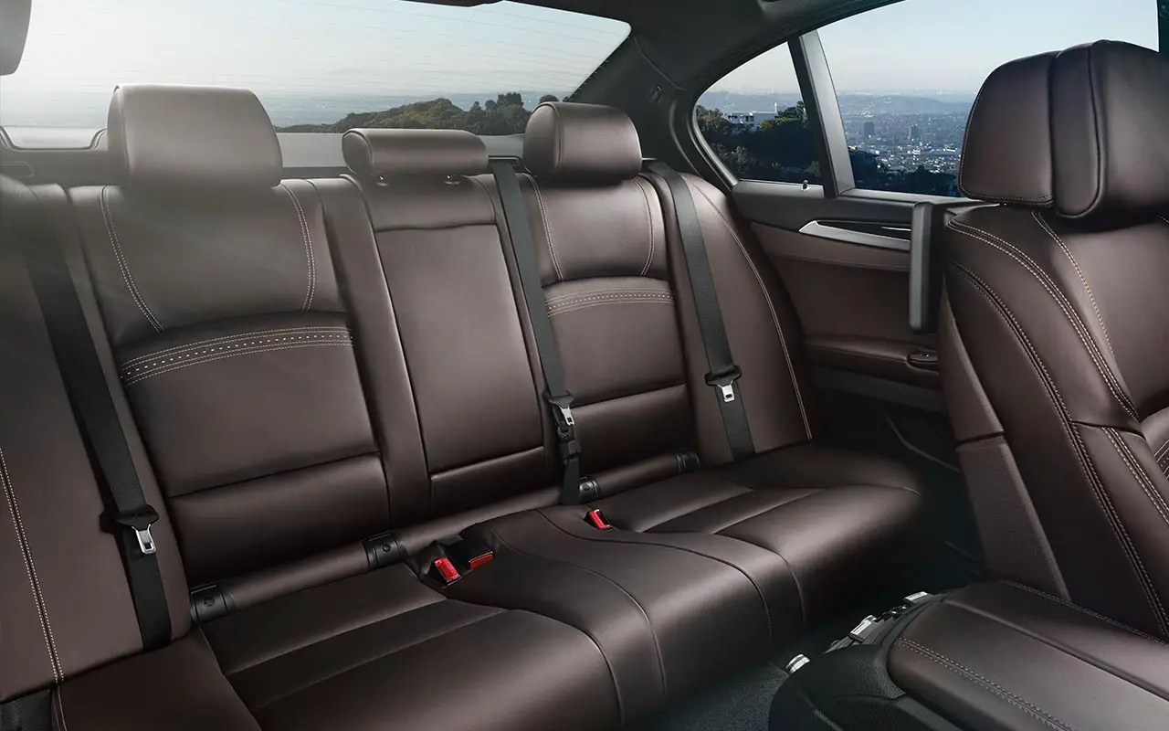 BMW 5 Series 520i Luxury Line interior rear seat view