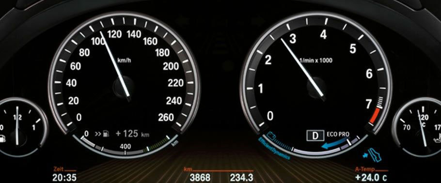 BMW 6 Series 640d Gran Coupe Speedometer