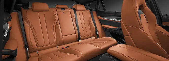 BMW X6 M interior rear seat view