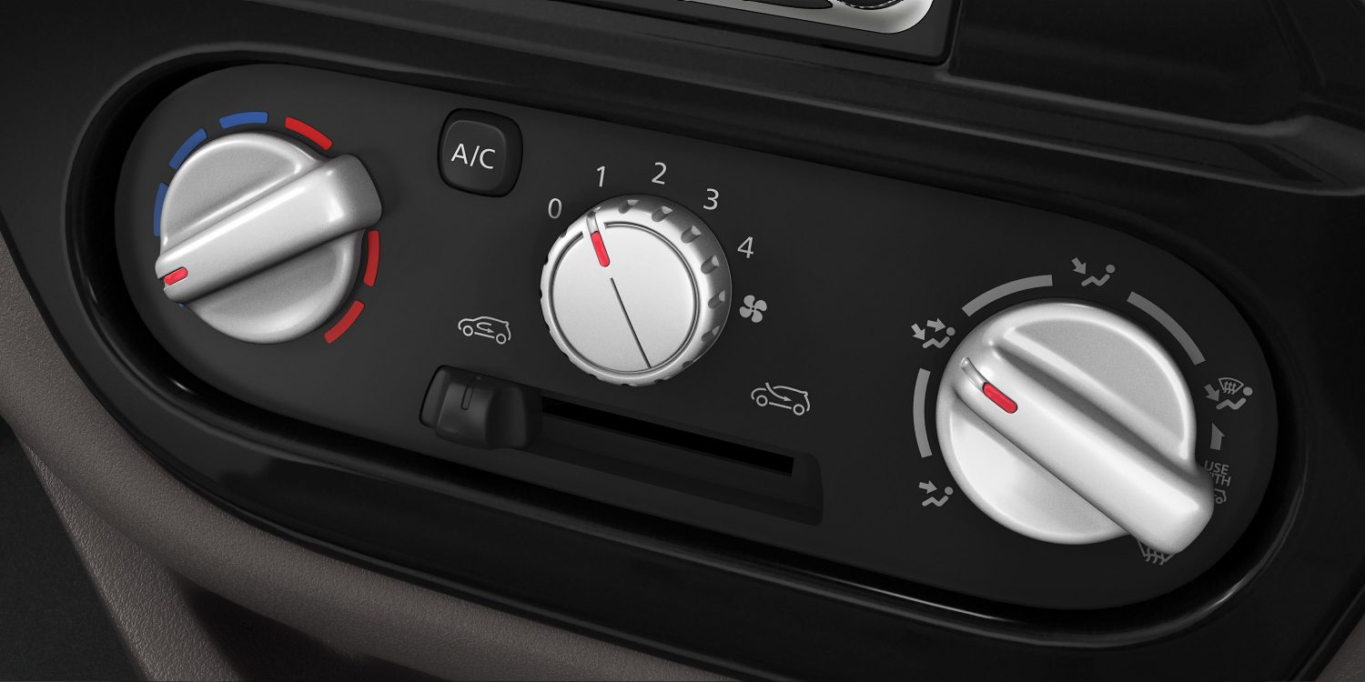 Datsun Redi Go D interior A/C control panal view