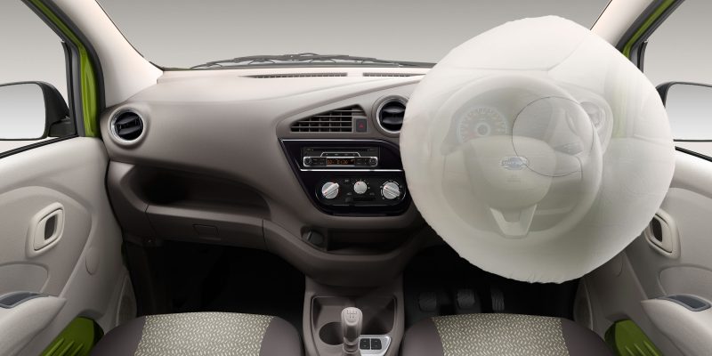 Datsun Redi Go D interior driver airbag open view