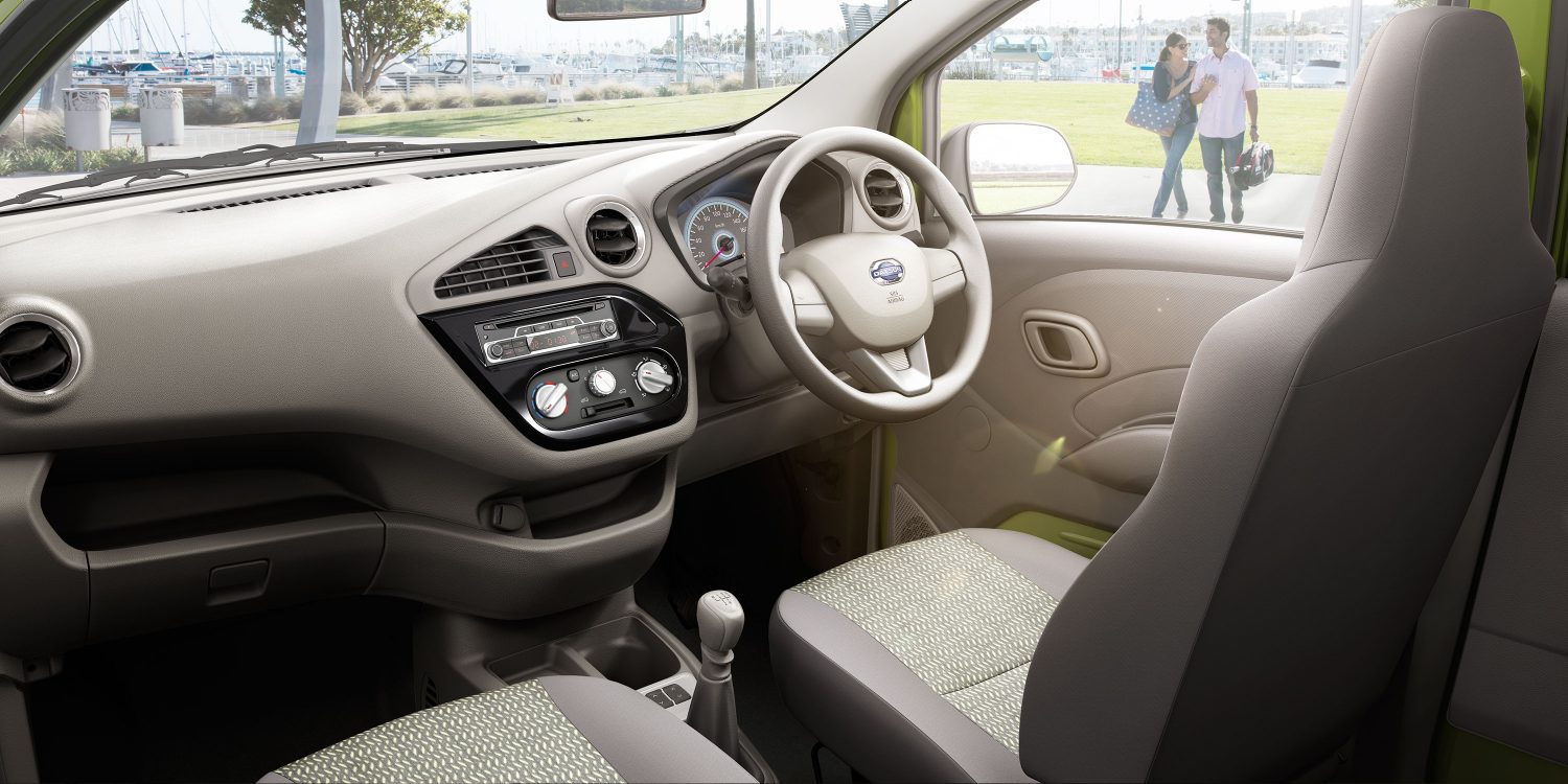 Datsun Redi Go S interior front cross view