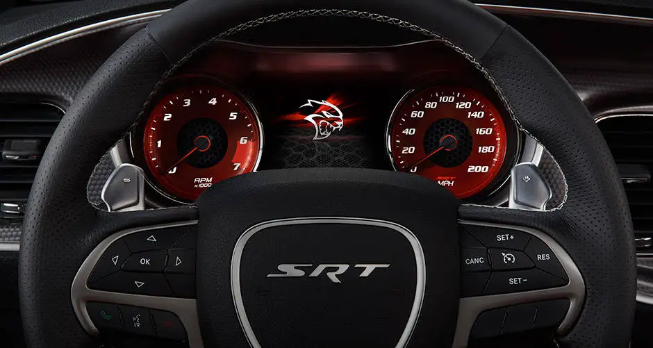 Dodge Charger R/T RWD interior Steering wheel view