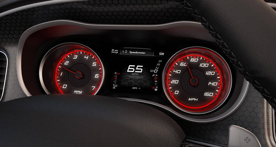 Dodge Charger SE AWD speedometer view
