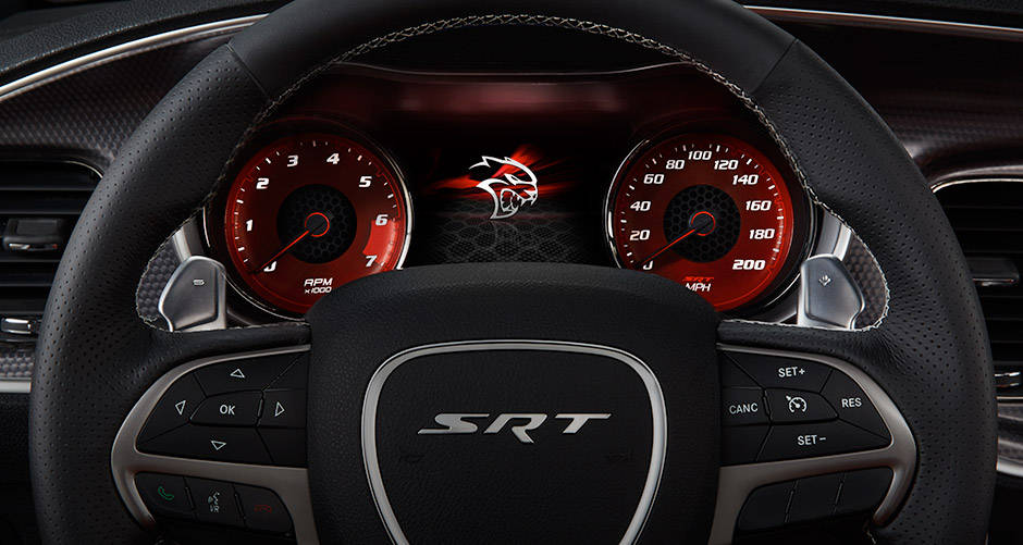 Dodge Charger SXT RWD interior front Dashboard view