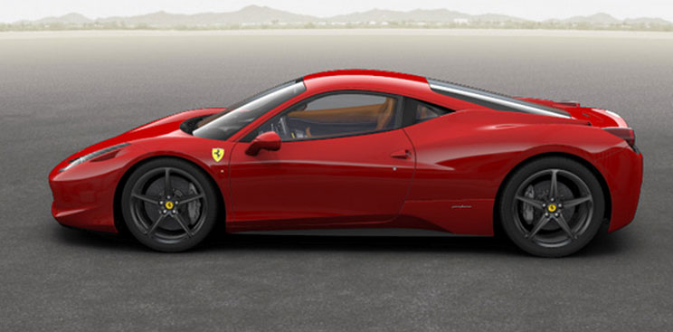 Ferrari 458 Italia 2015 Side View