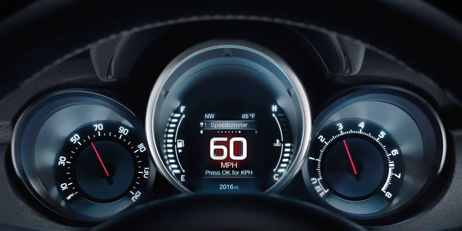 Fiat 500X Easy speedometer view