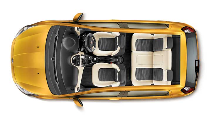 Fiat Punto Evo Dynamic 1.2 Interior seats top view