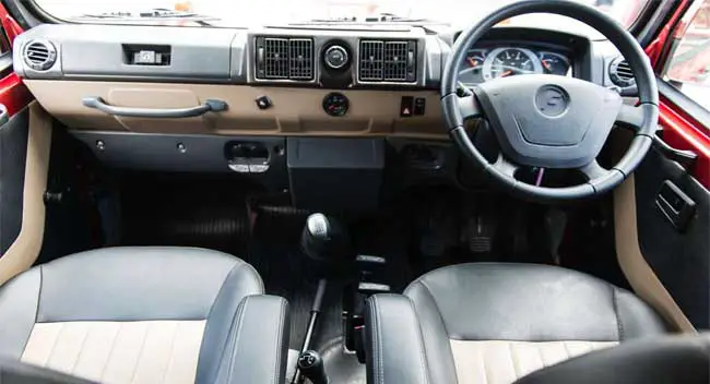 Force Motors Gurkha Soft Top 4 x 4 Interior steering