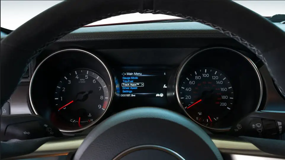 Ford Mustang GT Fastback interior speedometer view