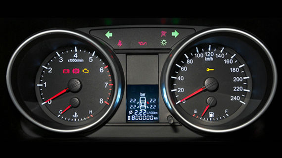 Great Wall H6 2wd interior speedometer view