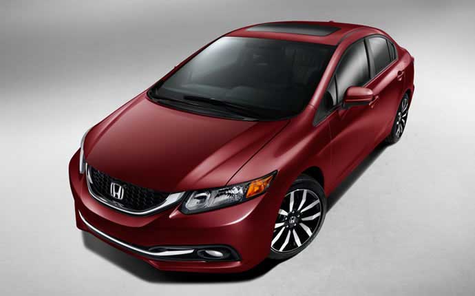 Honda Civic EX Sedan 2015 Exterior front top view
