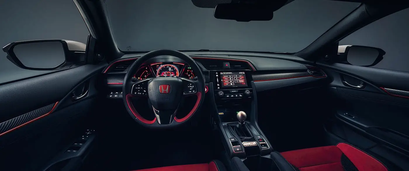 Honda Civic Type R interior front Dashboard view