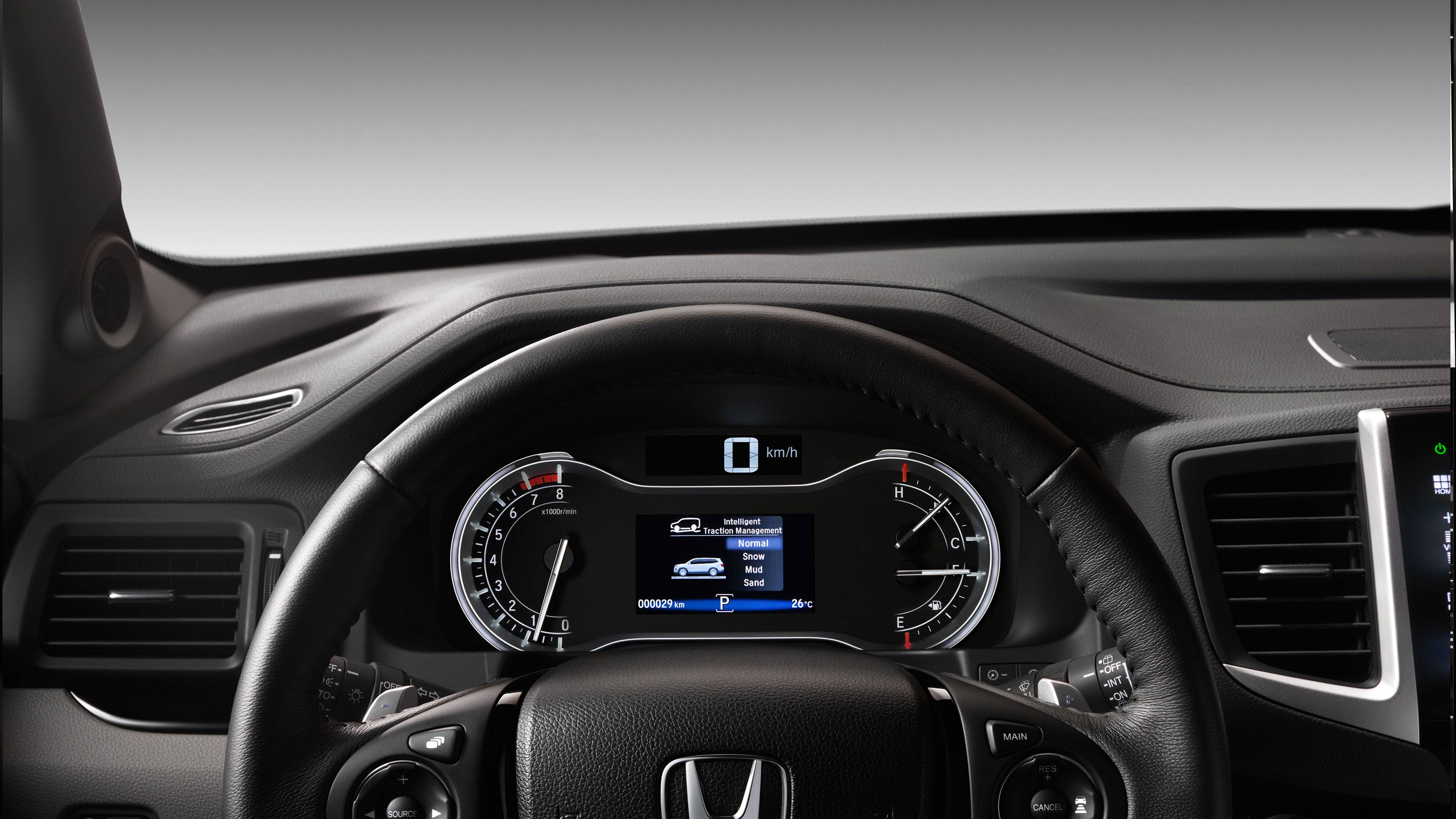 Honda Pilot Ex interior front Dashboard view