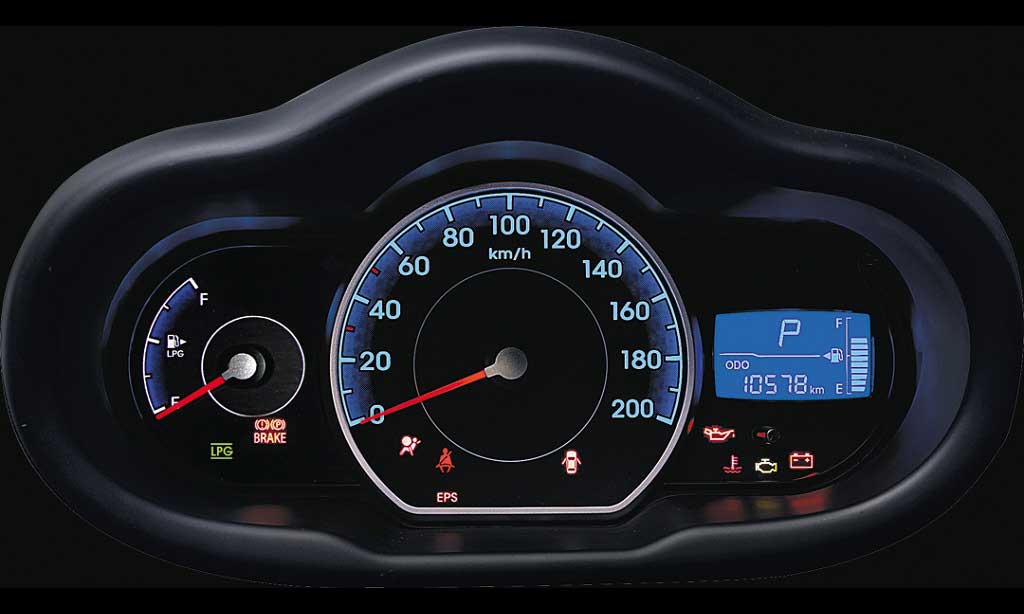 Hyundai i10 Sportz 1.1 LPG Interior speedometer