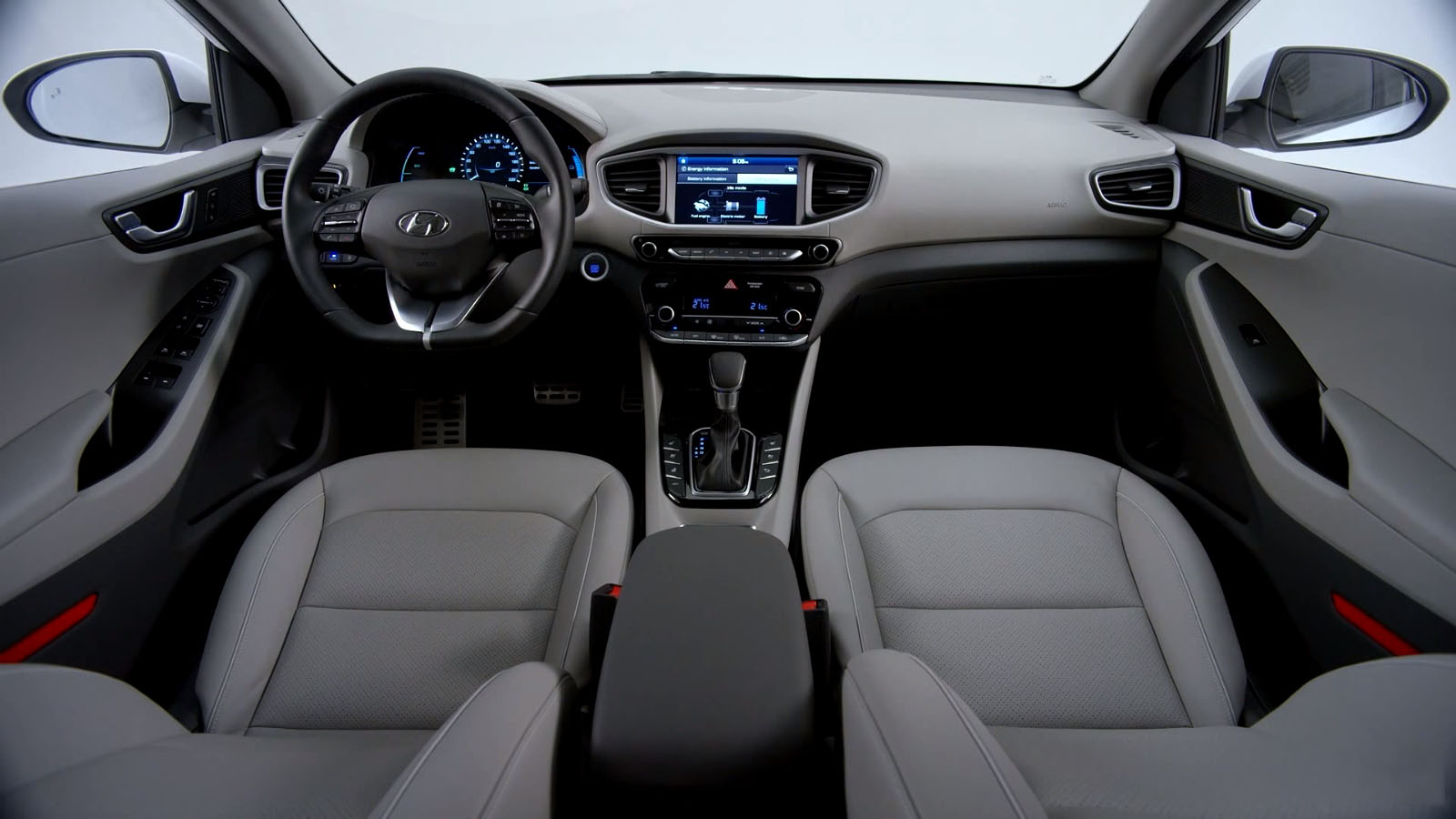 Hyundai Ioniq Electric Hybrid interior front view