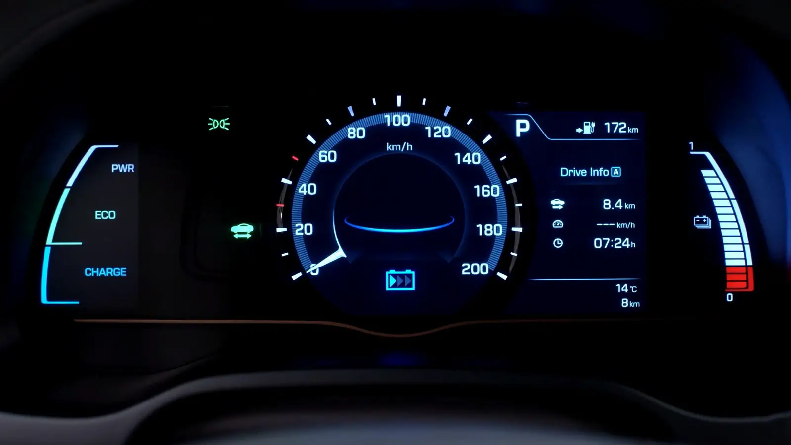 Hyundai Ioniq Electric Hybrid interior view