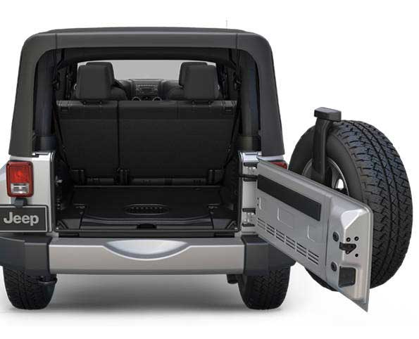 Jeep Wrangler Unlimited Rubicon rear storage capacity