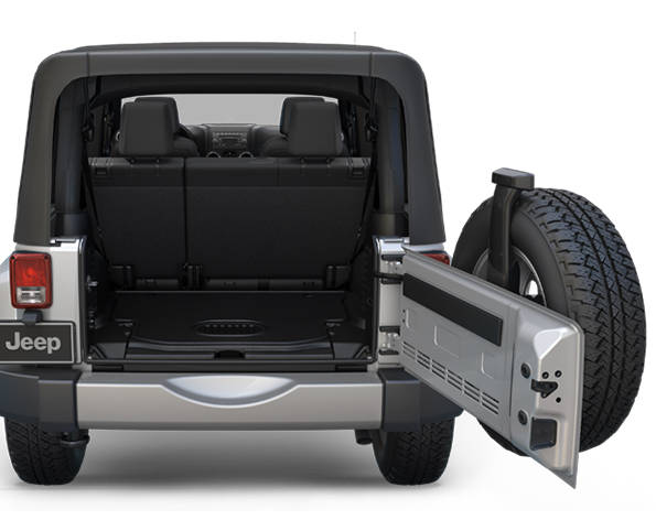 Jeep Wrangler Unlimited Sahara interior rear storage sapce