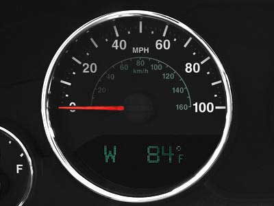 Jeep Wrangler Unlimited Willys Wheeler speedometer view