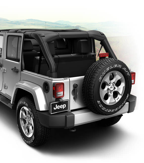 Jeep Wrangler Unlimited Black Bear no top view