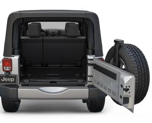 Jeep Wrangler Unlimited Black Bear rear space view