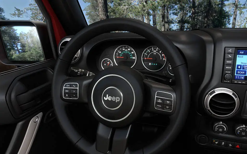 Jeep Wrangler Unlimited Black Bear interior frort view