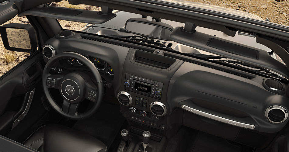 Jeep Wrangler Unlimited Black Bear interior front view